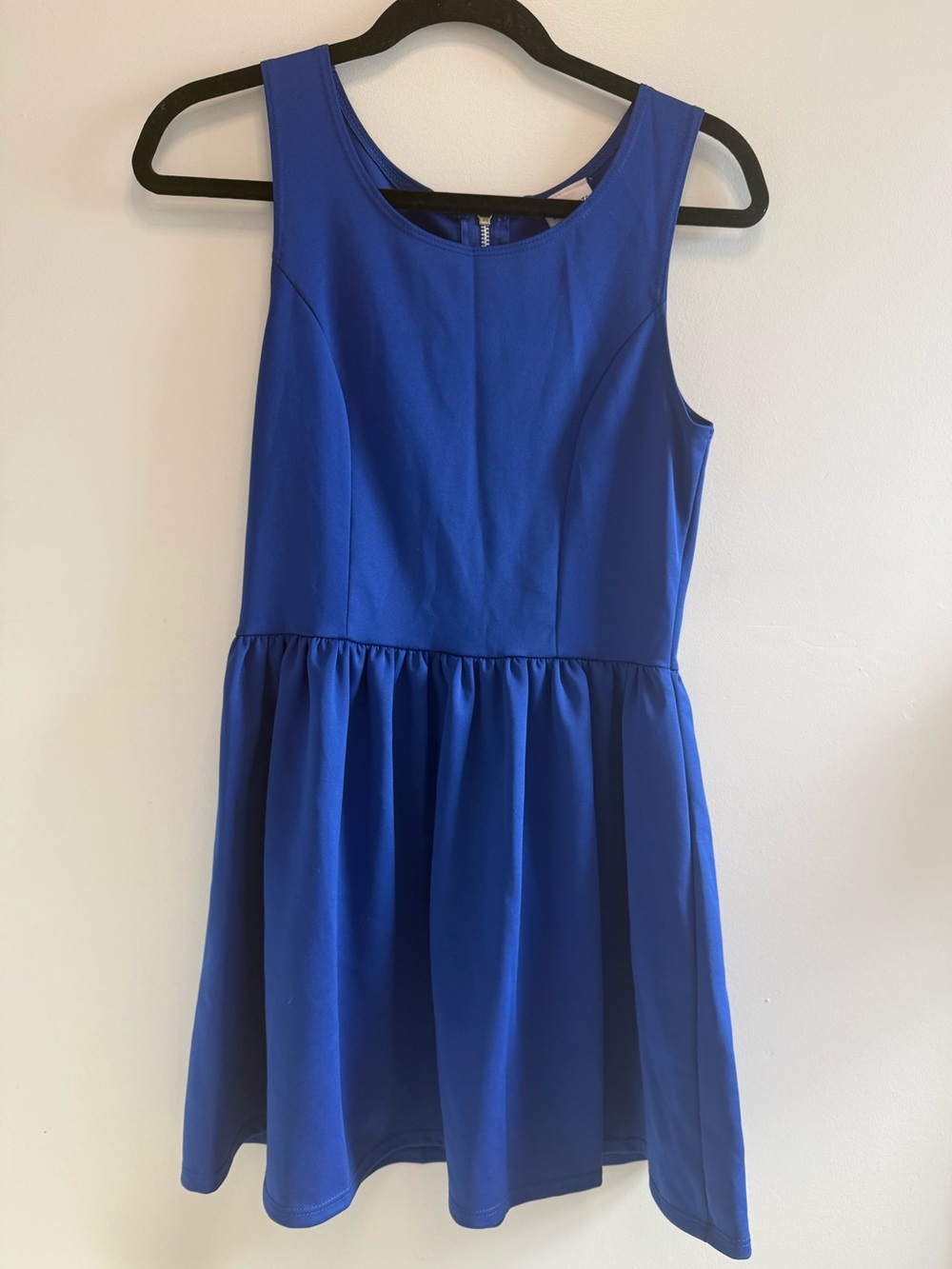 La Hearts Cobalt Blue Sleeveless Midi Skater Dress